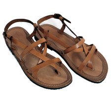 Men leather flip flops - men's,