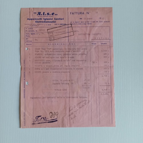 1945 aise apparecchi - aise, igienici
