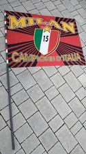 Bandiera Grande Milan Vintage 1996 Con Asta 15* Scudetto Calcio Scudetto Soccer