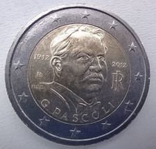 Italia 2 euro 2012 100°anniversario Morte di Giovanni Pascoli Errore di conio