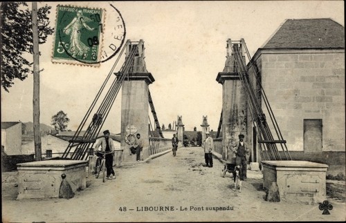 Cartolina libourne gironda - cartolina,