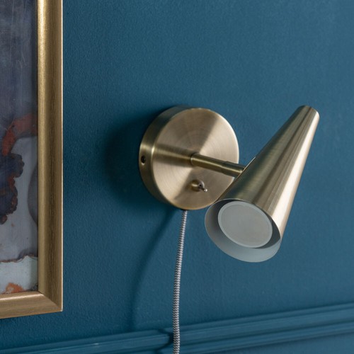 Lampada parete spina ottone - da,