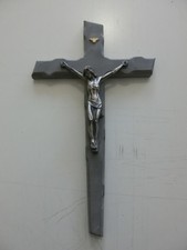 CROCE CROCEFISSO CROCIFISSO RESINA GRIGIO GESU' 28 CM PACE PAX NEGOZIO ESORCISMO