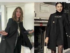 Cappotto poncho lana Manteco