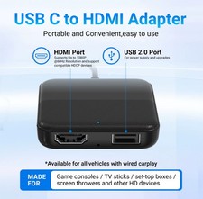 Wireless CarPlay TV Mate HDMI Gioco Mutimedia Adattatore Auto Lettore + Android Auto