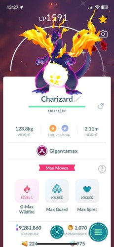 Shiny gigantamax charizard - shiny,