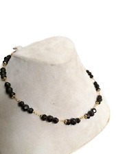 COLLANA VINTAGE GIROCOLLO DI GRANATI SFACCETTATI E ORO GIALLO 18 KT