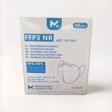 10 Mascherine FFP3 NR Filtrante Monouso CE Misura Unica Adulti 5 Strati TNT