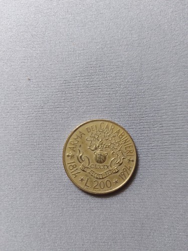 Moneta rara 200 lire - 200, arma