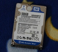 Western Digital, Mod. WD5000BPVT Scorpio Blue: Hard Disk 2,5'' SATA 500GB.
