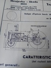 SCHEDA OMOLOGAZIONE originale TRATTORE ZETOR SGORBATI SUPER 50 1955