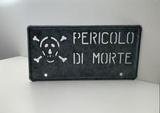 Targa pericolo morte - targa, in