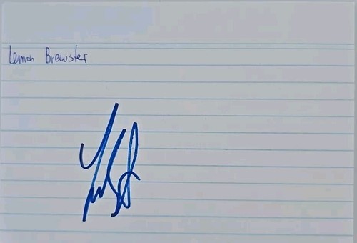 Lamon brewster autografo - lamon,