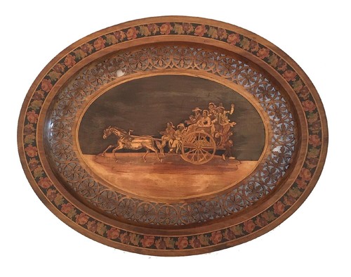 Italian marquetry incised - italian, wood