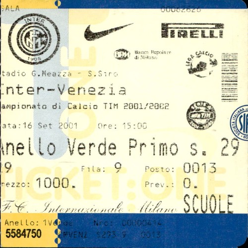 Biglietto stadio inter - biglietto,