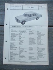 Mercedes w115 220 depliant - w115, 220/8