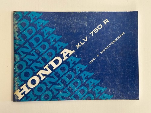 Honda xlv750r libretto - libretto, uso