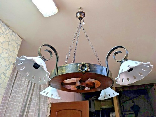 Lampadario rustico ferro - lampadario,