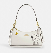 Borsa a tracolla Coach x PEANUTS Teri Snoopy Chalk Multi CBJ76 Outlet NUOVA dal GIAPPONE