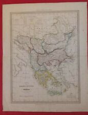 Carta DELLA TURCHIA EUROPEA E DELLA GRECIA - CESARE MAGGI -  Torino 1859