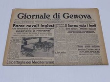 GIORNALE GIORNALE DI GENOVA N° 133/1941 RE VITTORIO EMANUELE III VISITA I FRONTI