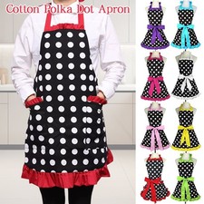 Grembiule da cucina con tasche a pois grembiule senza maniche con volant cottura regolabile