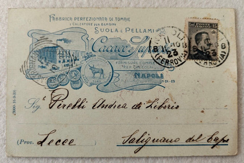 Cartolina napoli pubblicitarie - cartolina,