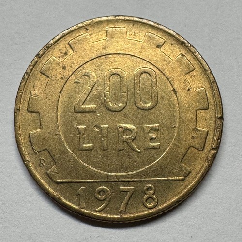 1978 italy 200 lire coin - lire,