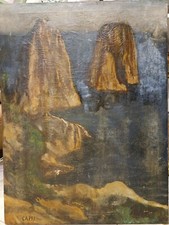 Dipinto Olio Su Tela Paesaggio