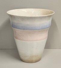 VASO CERAMICA SMALTATA Lavenia LAVENO epoca ANNI 50 Italia DESIGN Azzurro Rosa
