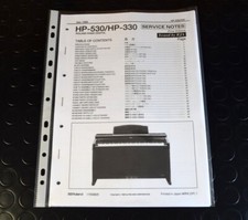 ROLAND HP-530 HP-330 Service manual repair Schematic diagram Service Note Schema