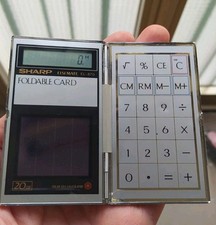 Sharp El 870  Calcolatrice Solare Foldable card  Rarissima Made In Japan Anni 80