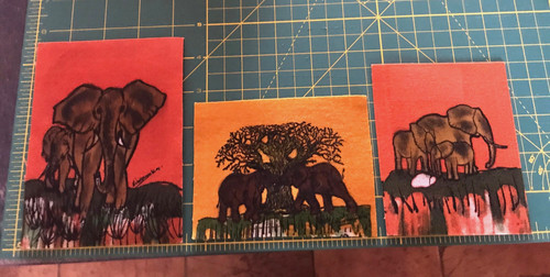 Batik tessuto africano arte - , 3