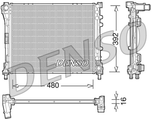 Radiatore acqua motore - , denso