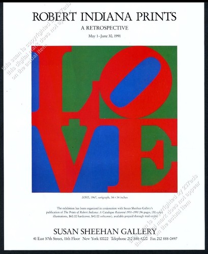 1991 robert indiana - indiana, love
