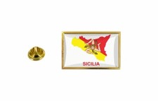 Spilla Pin Badge Pin's Bandiera Pays Cartolina Region Italia Provincia Sicilia