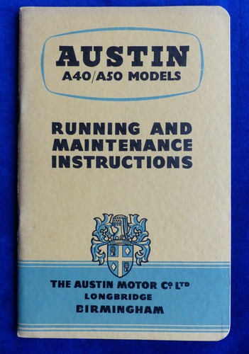 Austin a40 a50 - austin, manutenzione