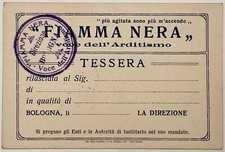 FIAMMA NERA VOCE DELL'ARDITISMO SETTIMANALE BOLOGNA TESSERA 
