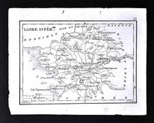 Mappa Perrot Tardieu 1833 - Loira Inferiore - Nantes Ancenis Savenay - Francia