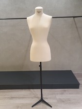 Busto donna manichino Taylor, rivestito cotone, colore Beige Chiaro