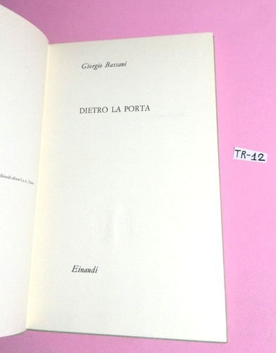 Libro giorgio bassani dietro - giorgio, -dietro