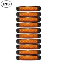 10x Luci Ingombro 6 LED 12V Arancioni Per Camion Auto Furgone Trattore Laterali