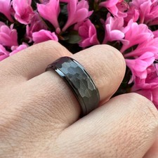 Anello uomo martellato in - anello, da
