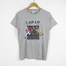 Maglia Lupin Taglia S Uomo Logo Comodo Cotone Pratico Tinta Unita Grigio Man