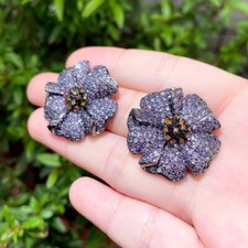 Orecchini a perno grandi fiori