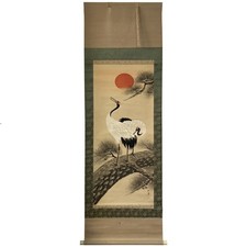 Quadro giapponese a rotolo da appendere "Uccellini bianchi" arte giapponese n.R7.1101.039