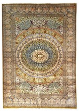 Tappeto Qum 100% SETA Firmato mohammadi   mis: 203x133 cm