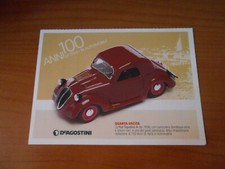 cartolina pubblicita'-FIAT TOPOLINO A-100 ANNI ITALIA IN AUTOMOBILE-cm.13x18