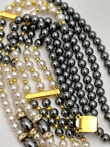 Ematite perle collana - e,