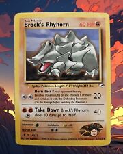 Pokemon Brock's Rhyhorn 22/132 Gym Heroes - Rare - Ed. Eng - HP